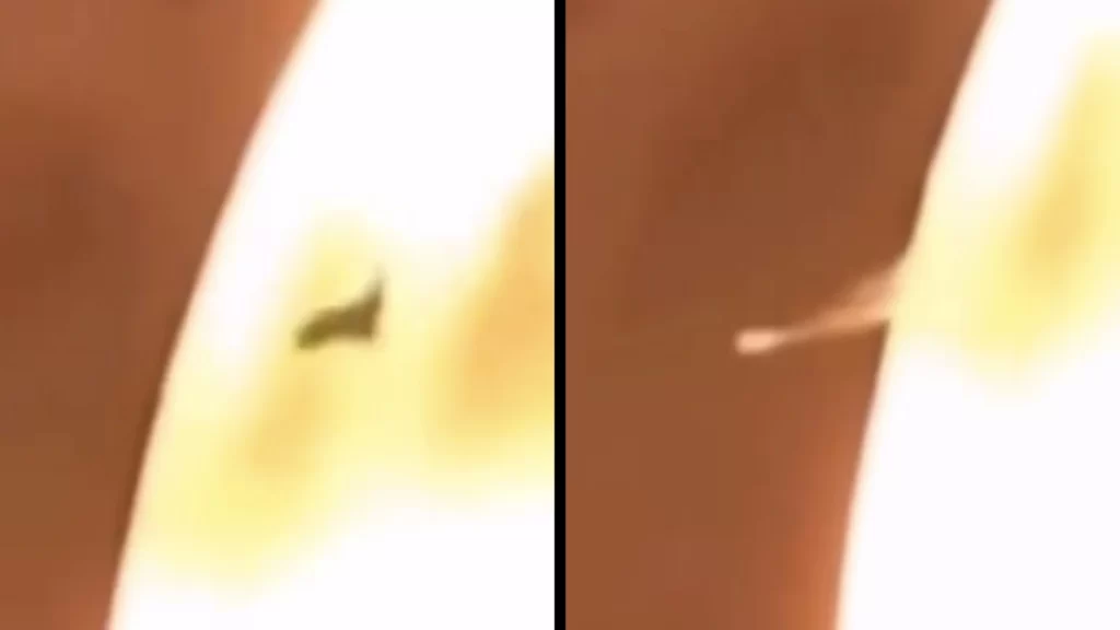 NLO koji leti kroz Sunce