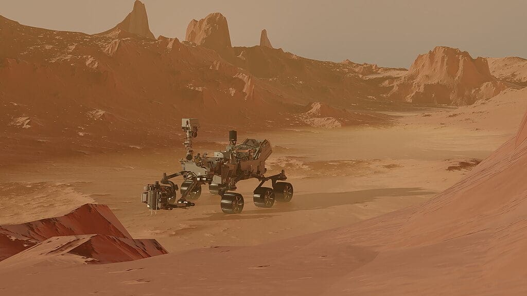 Rover Perseverance traži život na Marsu umjetnički dojam